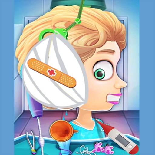 Children's doctor: treating ears Logo