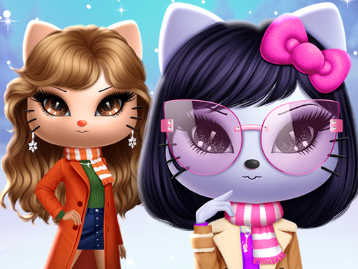 Kitty Squad Winter Dress Up Logo