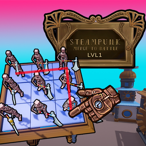 Steampunk Merge To Battle Logo