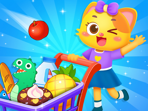Supermarket Shopping For Kids Logo